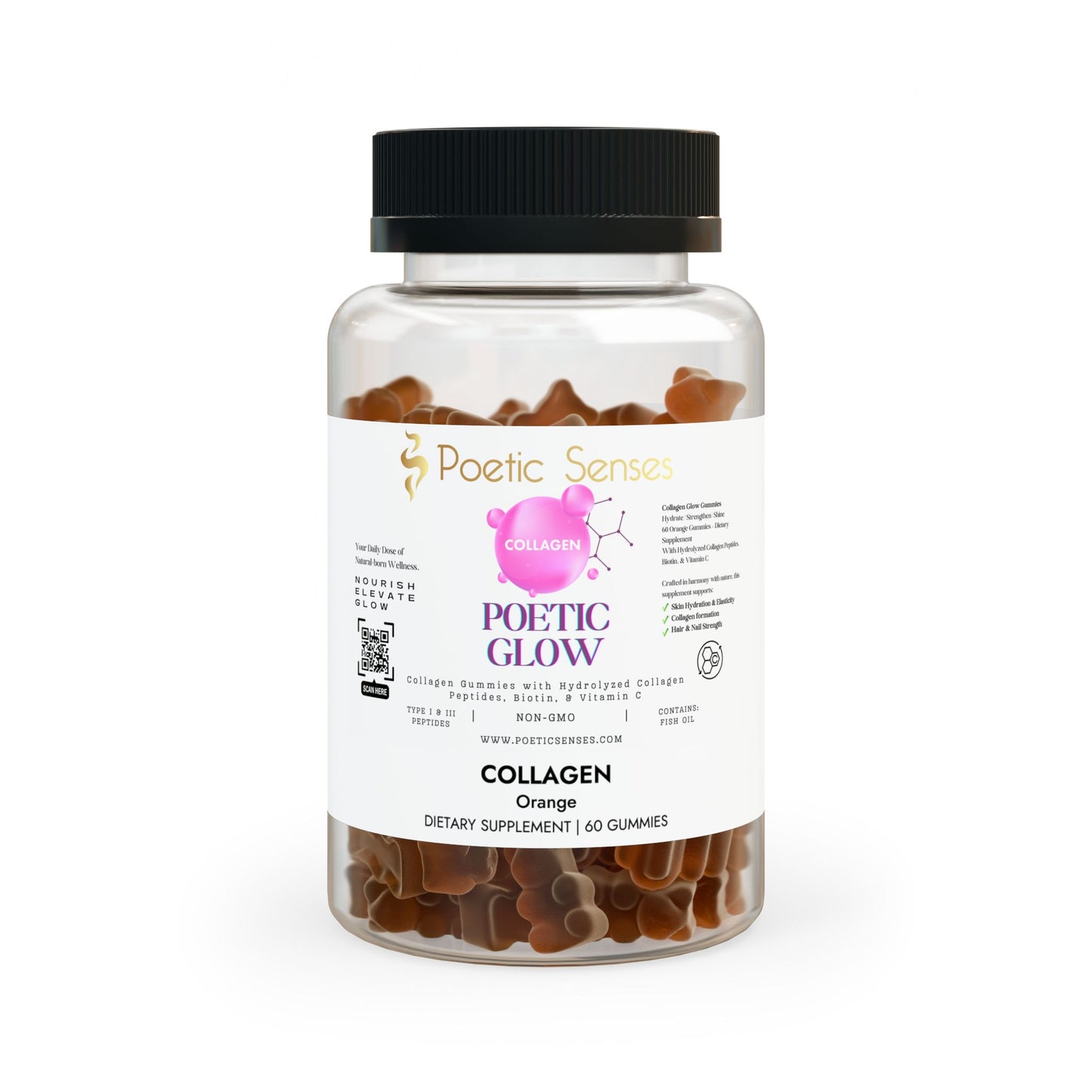 POETIC GLOW Collagen Gummies (60 Gummies)