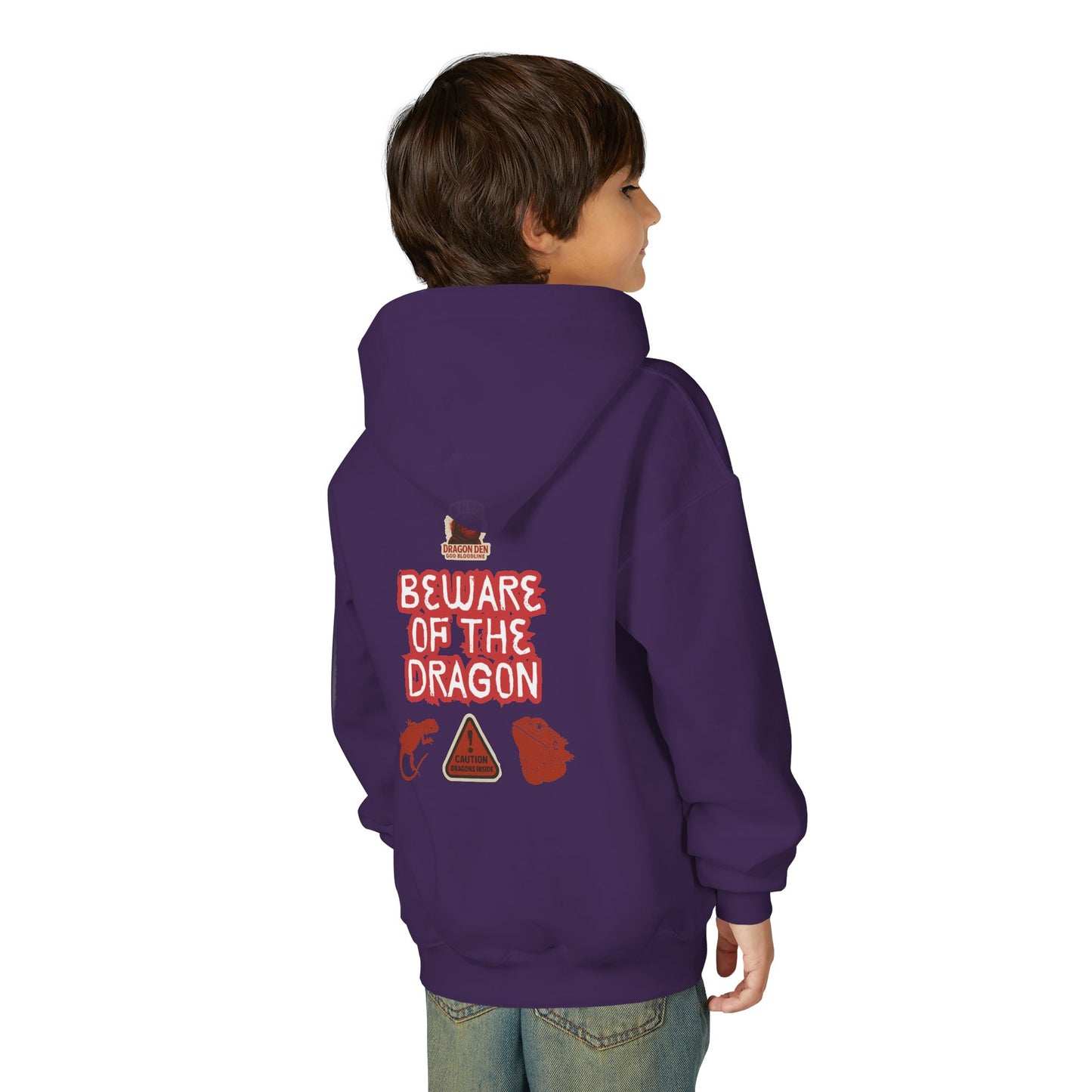 🐲 Beware of the Dragon Youth Hoodie — 'Khy's Dragon Den' God Bloodline Pullover