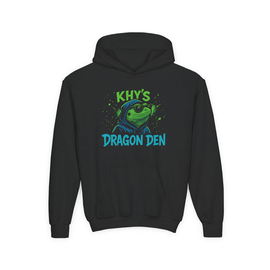 Youth Dragon Keeper Hoodie — 'Khy's Dragon Den' Neon Dragon Keeper Pullover