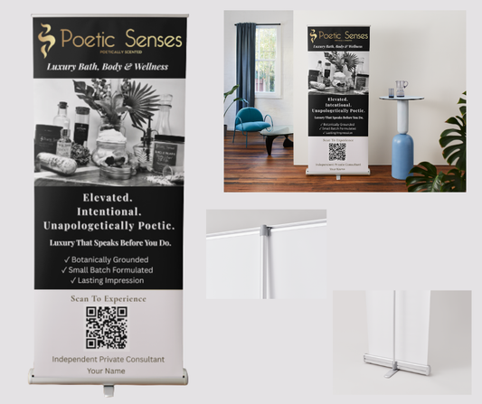 Poetic Senses Private Consultant Custom Retractable Banner