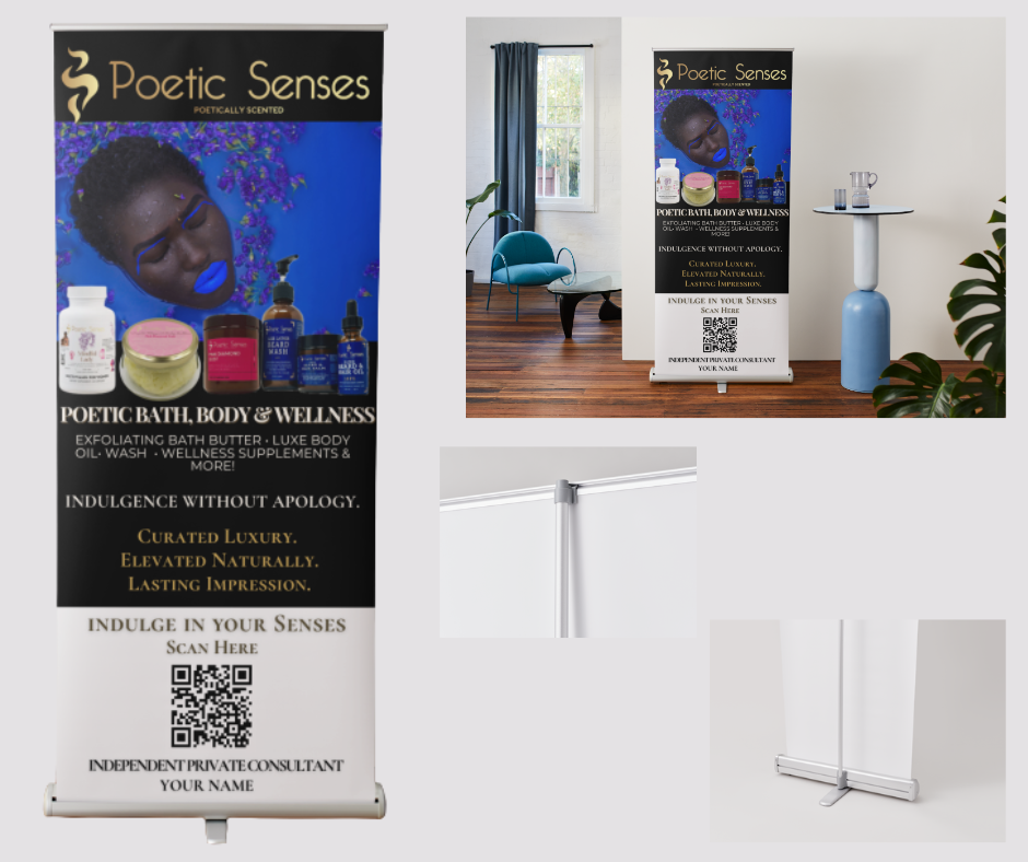 Poetic Senses Private Consultant Custom Retractable Banner