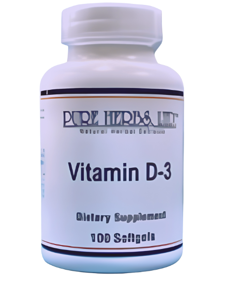 Vitamin D-3 | Daily Nutritional Support for Bone Health & Immune Wellness | Pure Herbs LTD