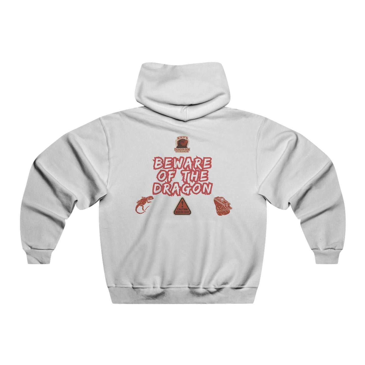 Adult “Beware of the Dragon” Hoodie — "Khy's Dragon Den" Graphic Hooded Sweatshirt