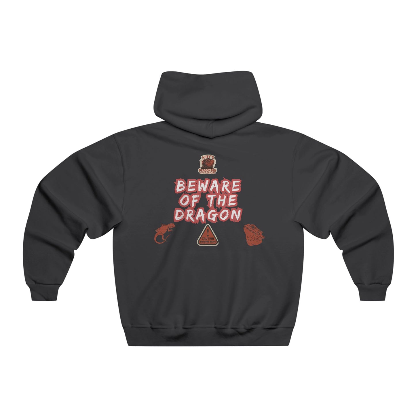 Adult “Beware of the Dragon” Hoodie — "Khy's Dragon Den" Graphic Hooded Sweatshirt