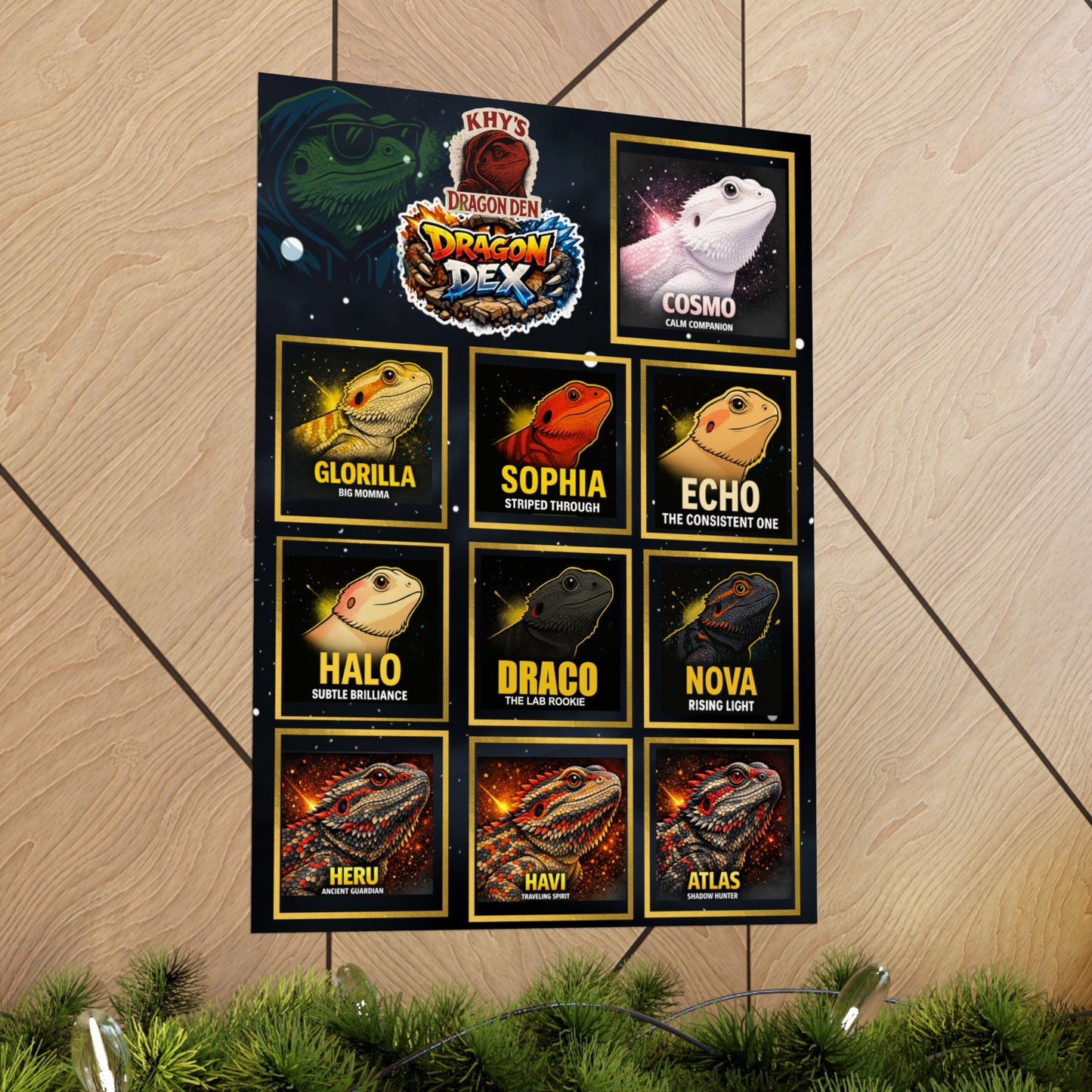 Dragon Den Multiverse 18 x 24 Poster— "Khy's Dragon Den" Matte Vertical Reptile Wall Art