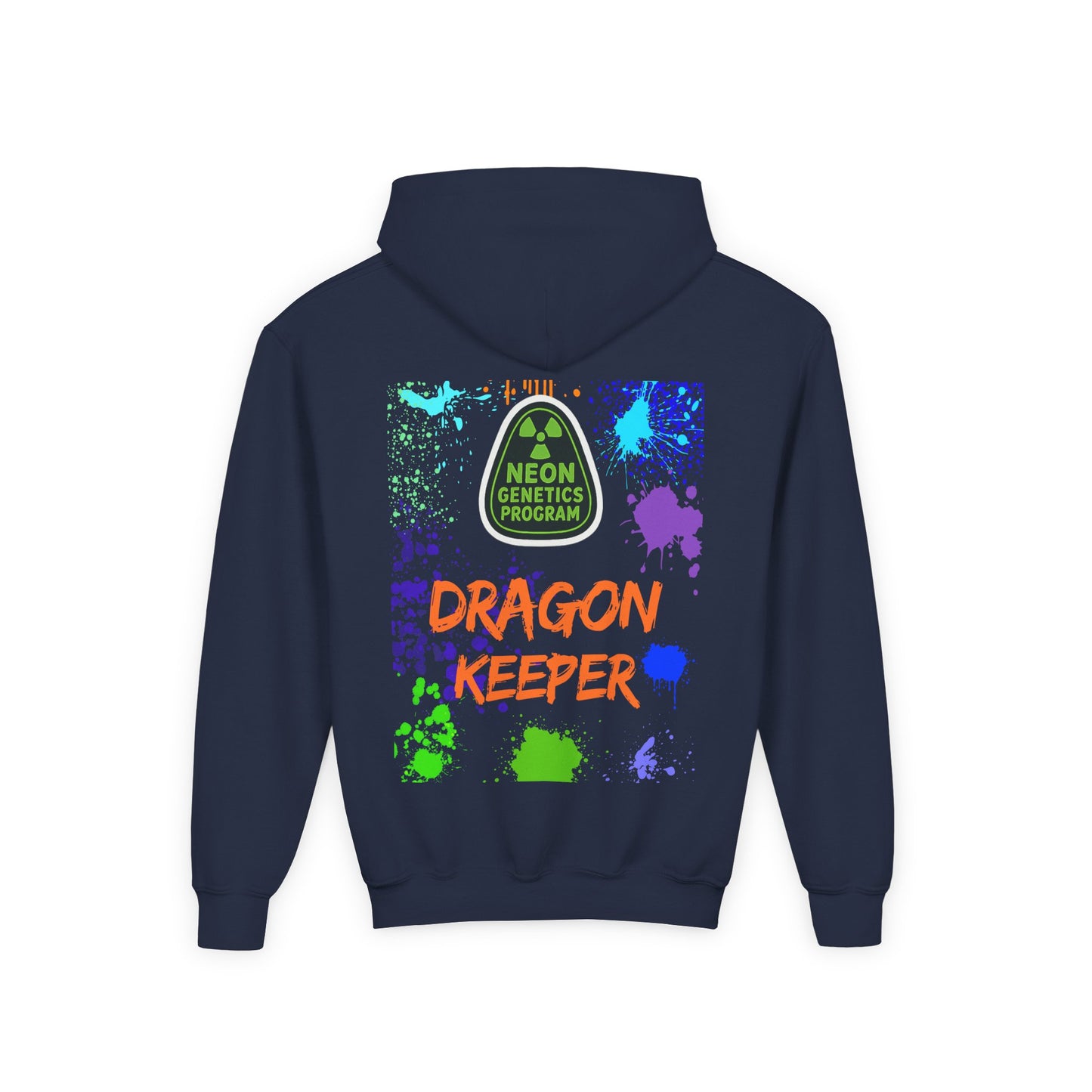 Youth Dragon Keeper Hoodie — 'Khy's Dragon Den' Neon Dragon Keeper Pullover