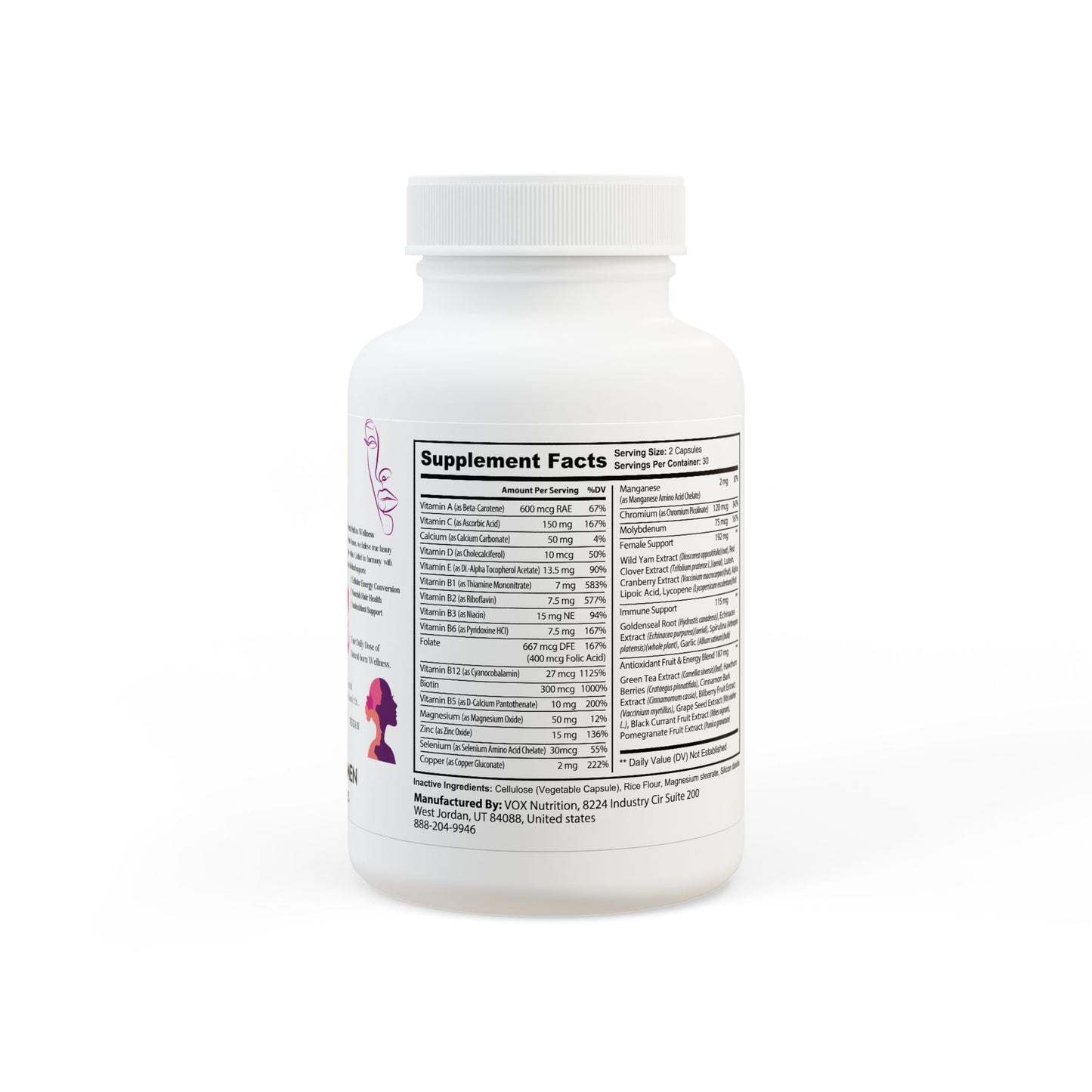 Mindful Lady Multivitamin for Women Supplement (60 Capsules)