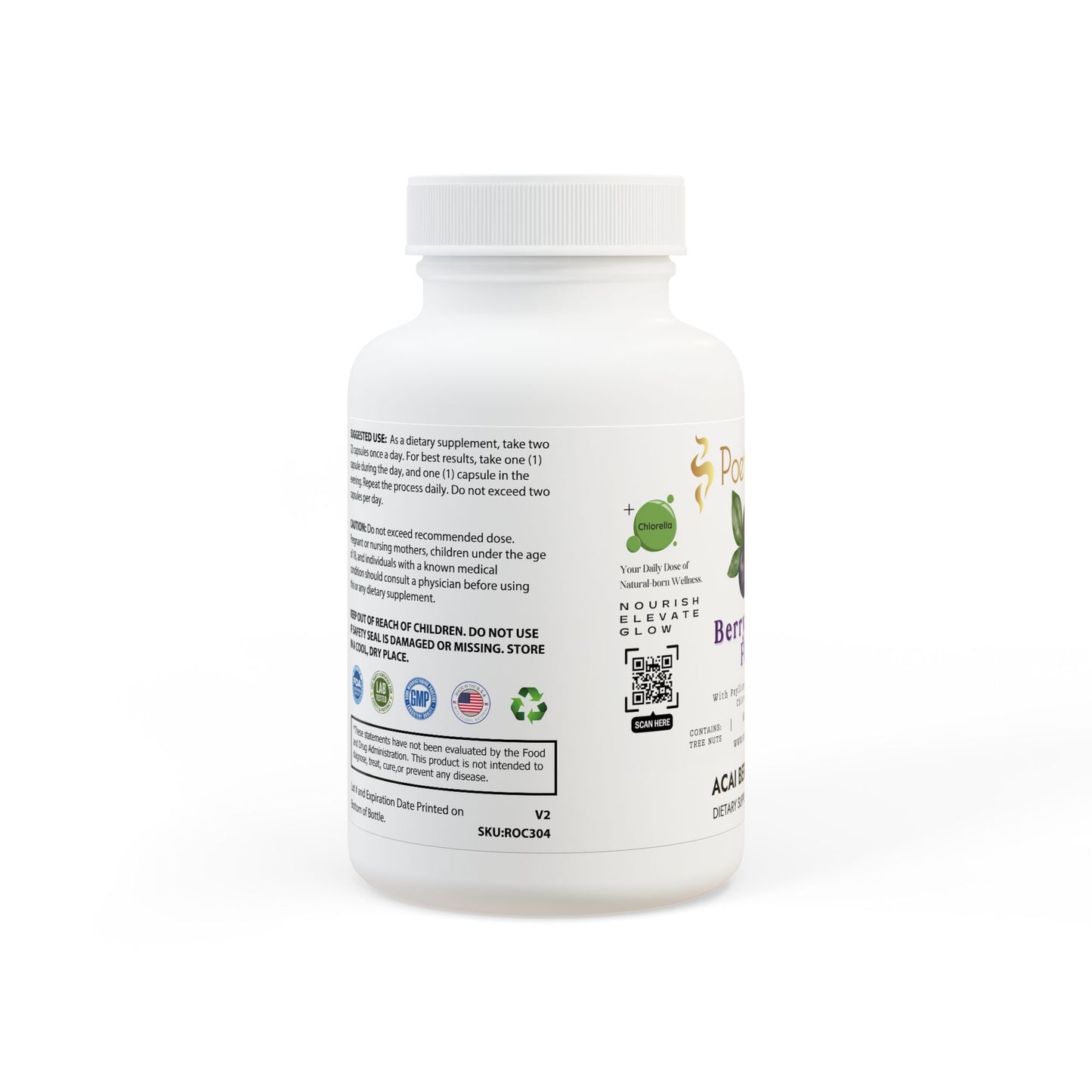 Berry Gentle Flow™ Acai Berry Complex Supplement (60 Capsules)