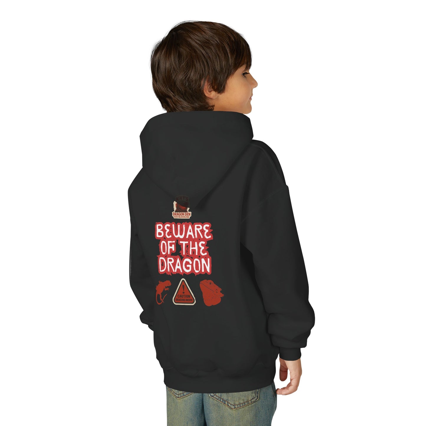 🐲 Beware of the Dragon Youth Hoodie — 'Khy's Dragon Den' God Bloodline Pullover