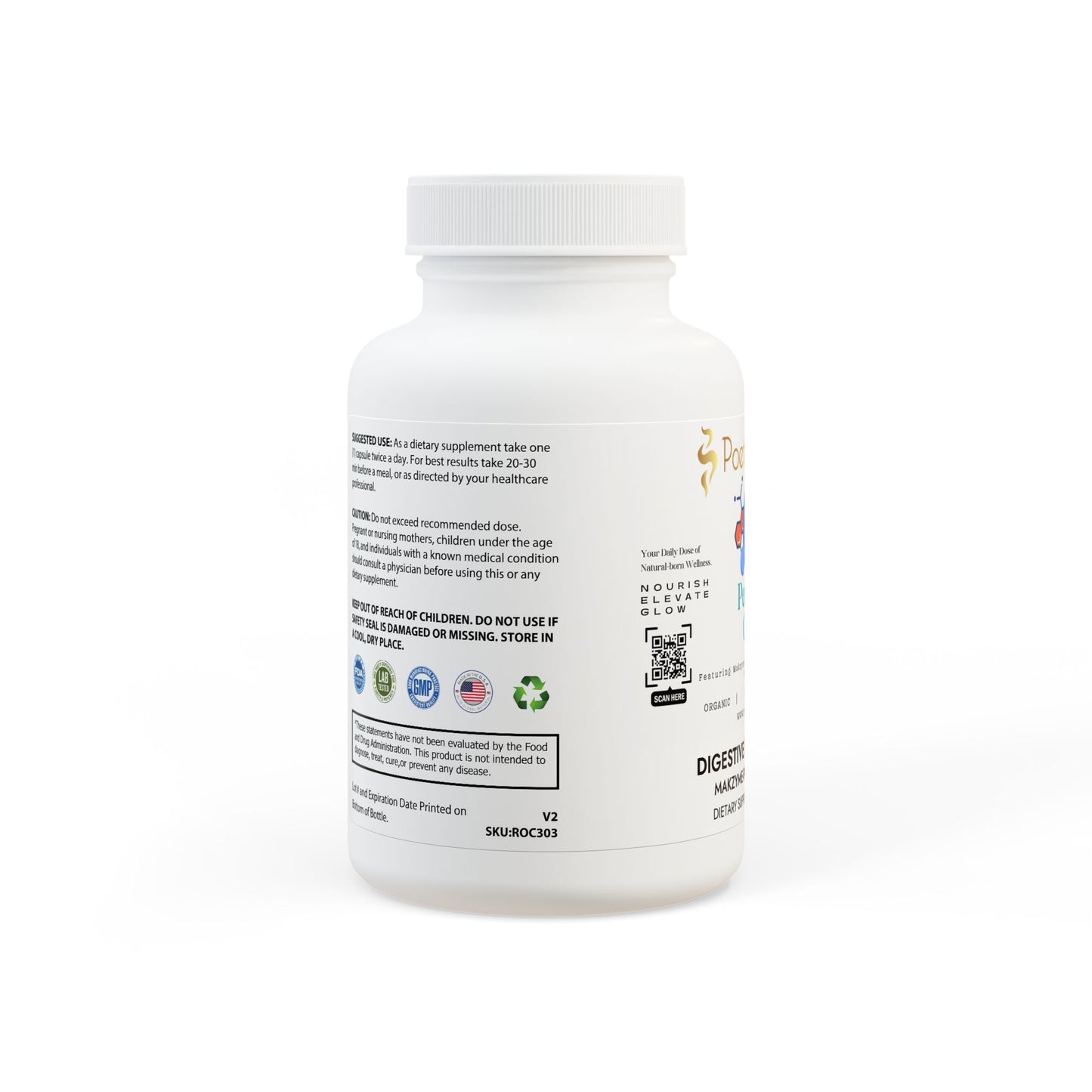 Peaceful Core™ Digestive Enzyme Blend Supplement (60 Capsules)
