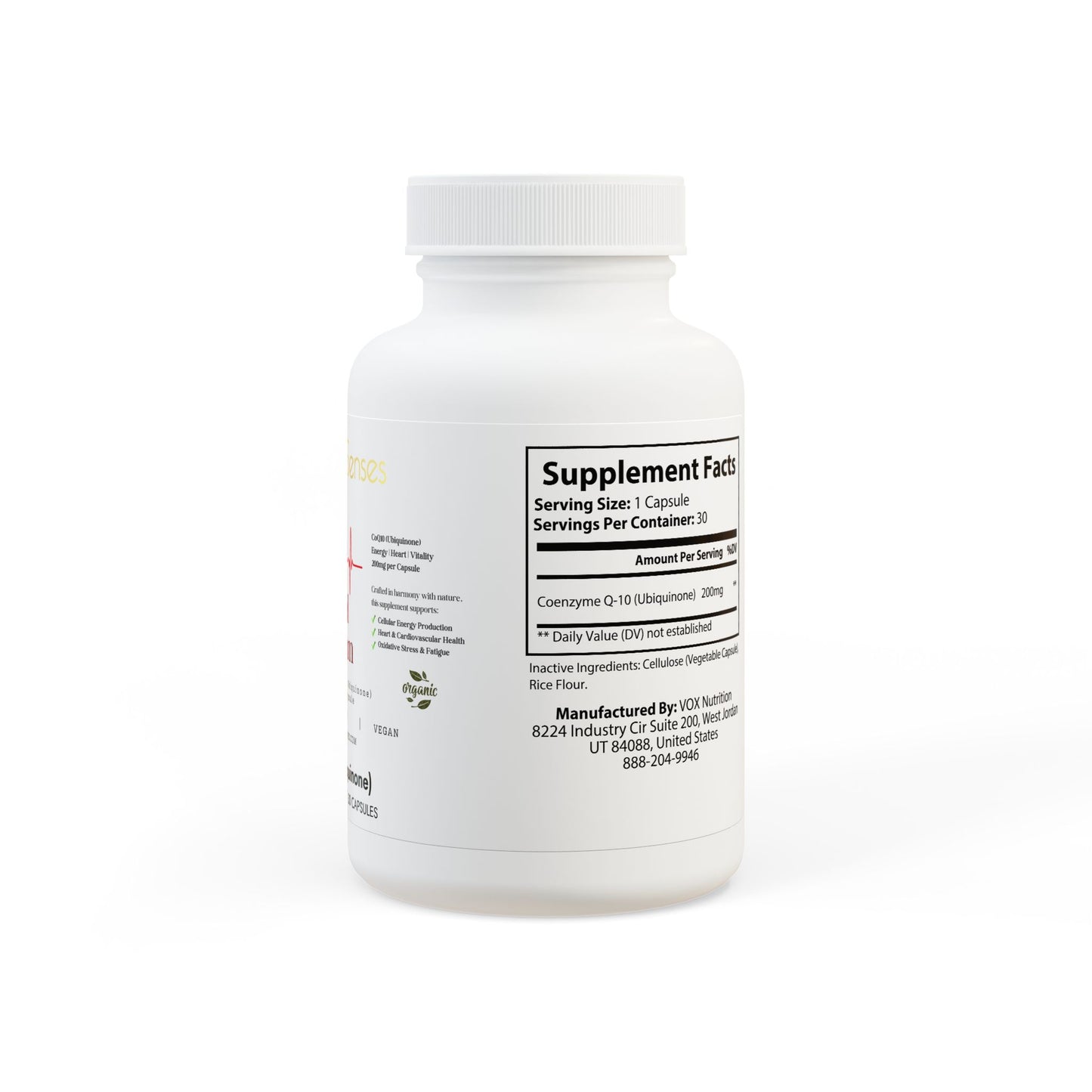 Vital Rhythm CoQ10 (Ubiquinone) Supplement (30 Capsules)