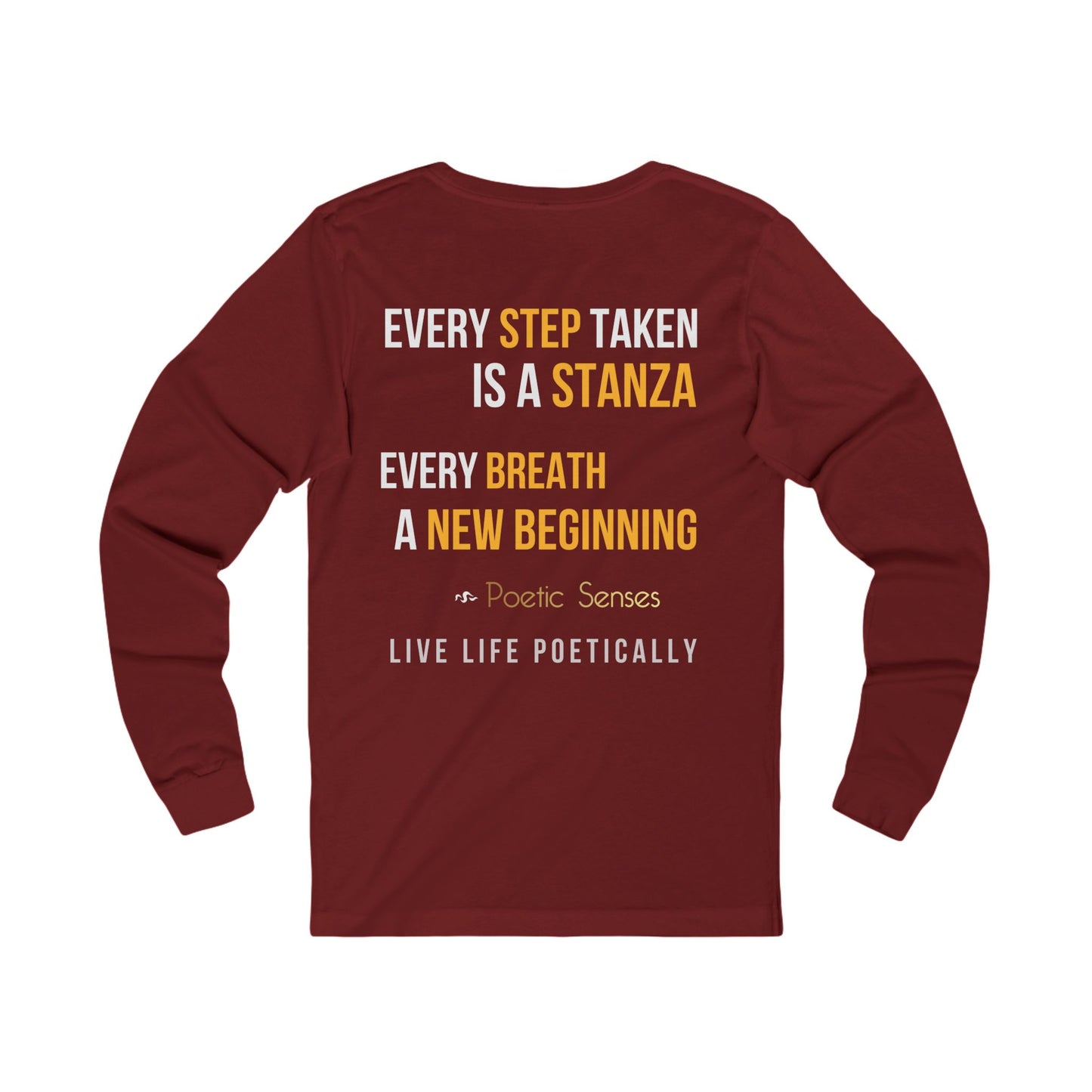 Poetic Senses Poetry In Motion Long Sleeve Tee — Poetic Inspirational graphic shirt