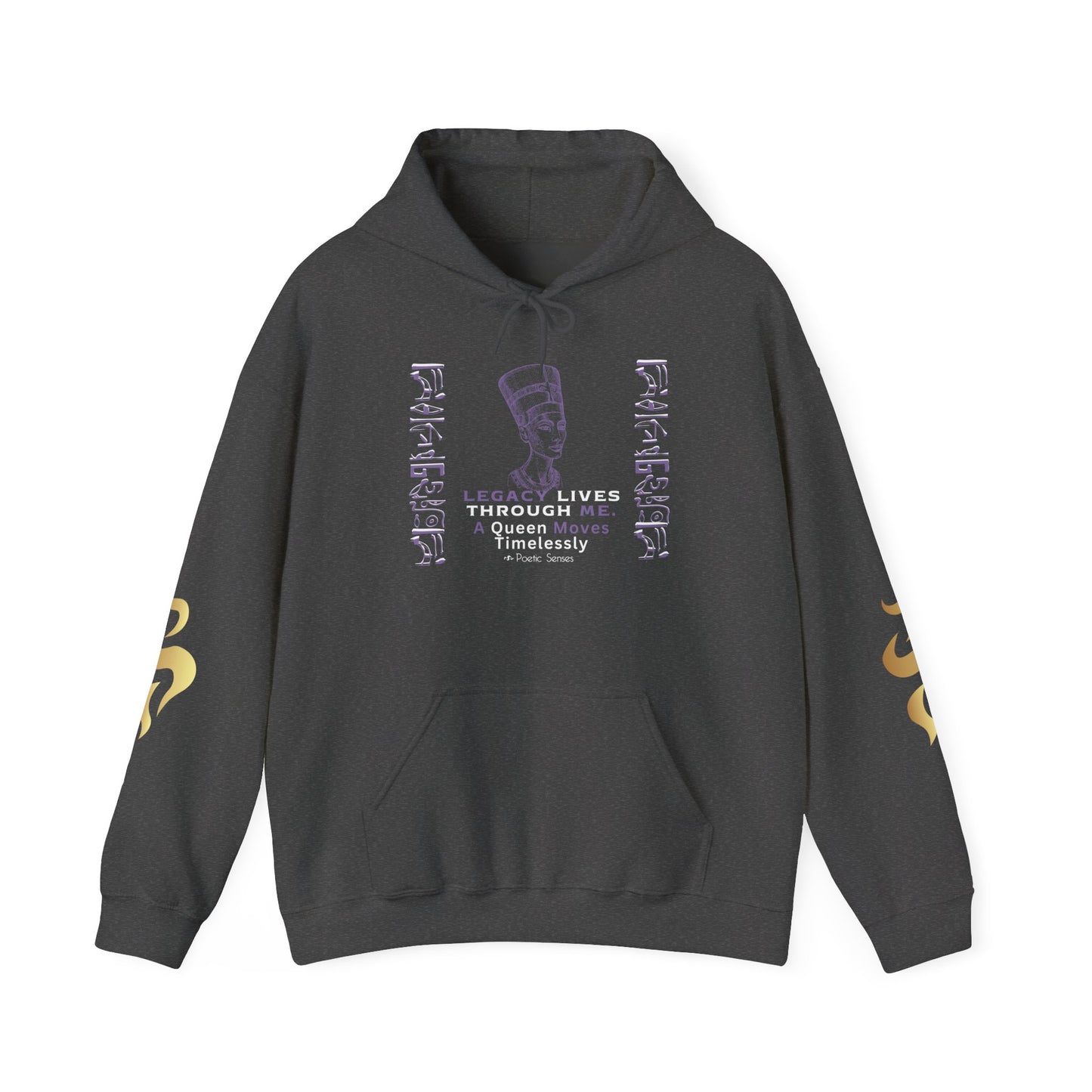 Divinely Crowned Queen Hoodie – Legacy, Power & Timeless Love | Inspirational Hoodie | Poetic Senses