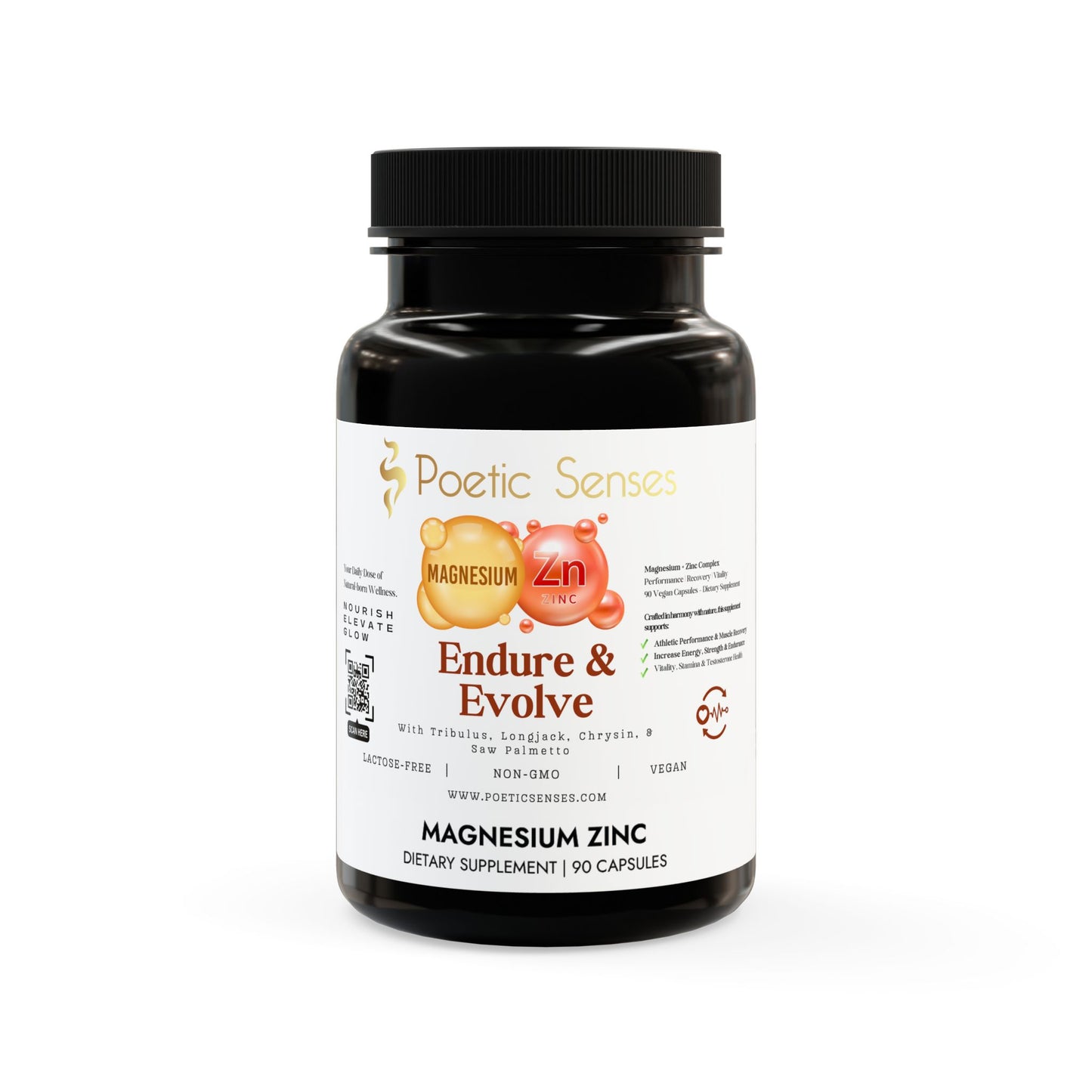 Endure & Evolve™ Magnesium Zinc Supplement (90 Capsules)