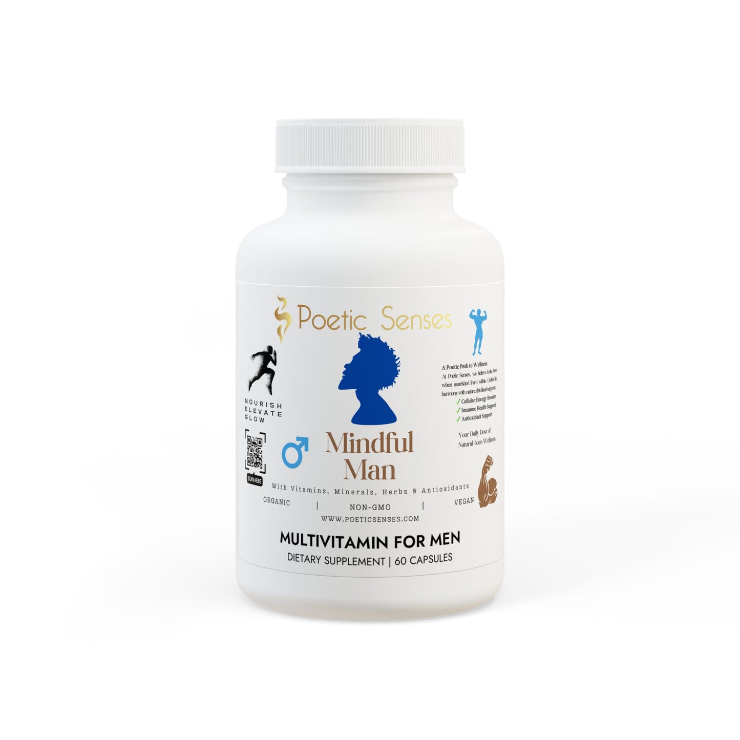Mindful Man Multivitamin for Men Supplement (60 Capsules)