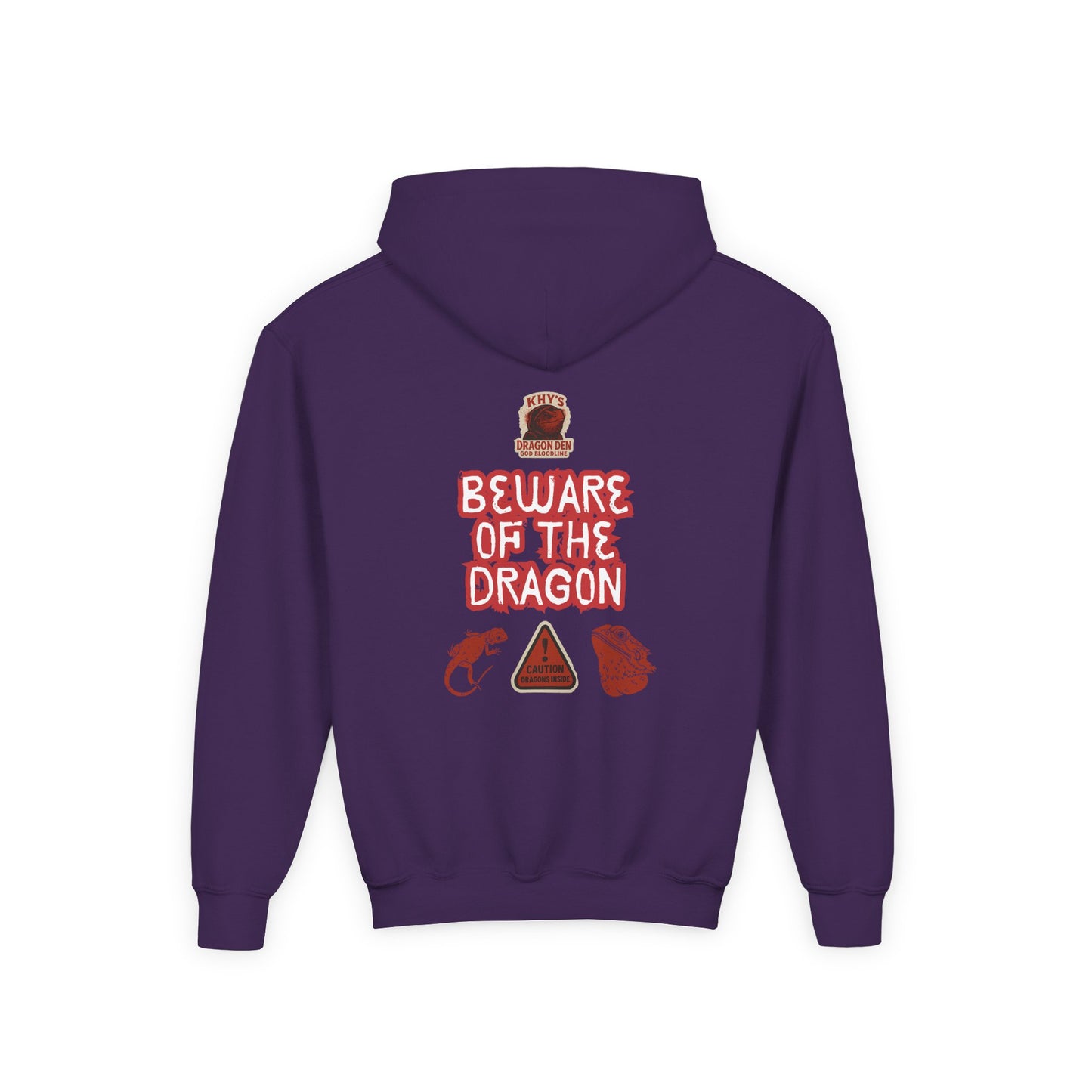 🐲 Beware of the Dragon Youth Hoodie — 'Khy's Dragon Den' God Bloodline Pullover