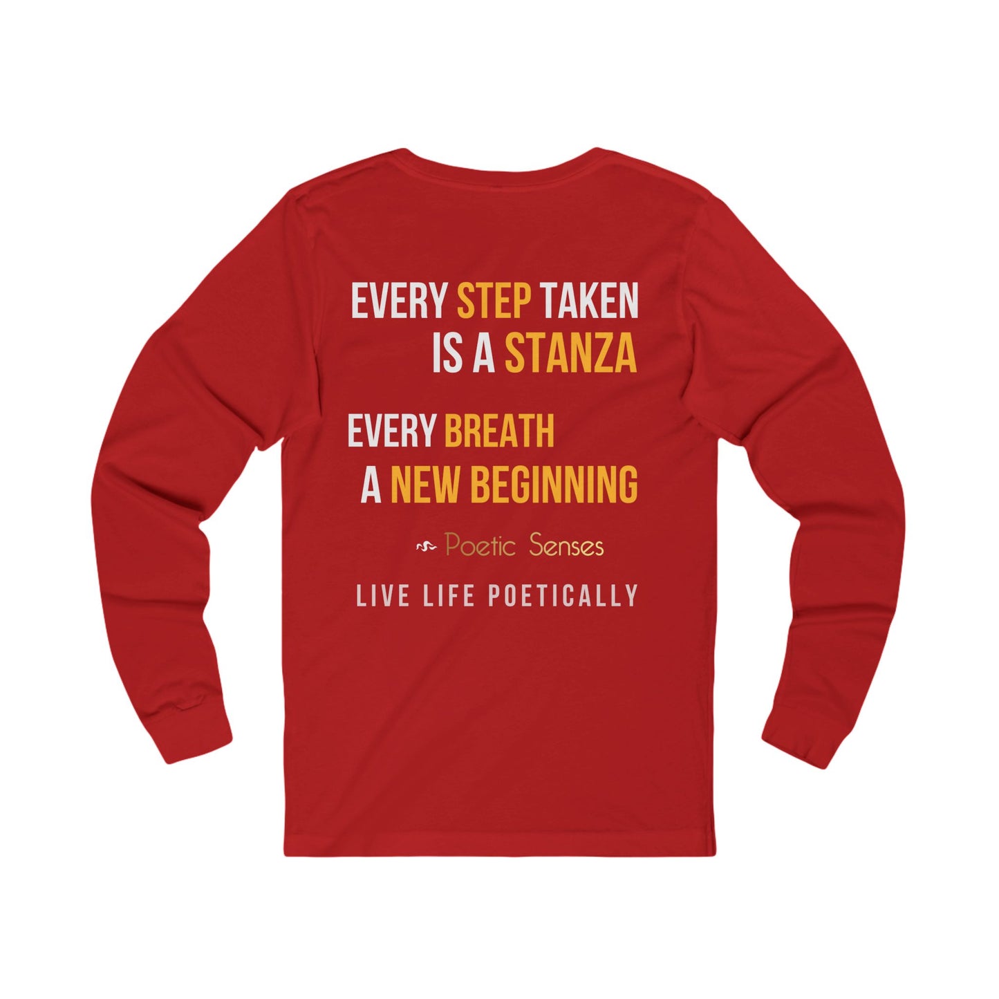 Poetic Senses Poetry In Motion Long Sleeve Tee — Poetic Inspirational graphic shirt