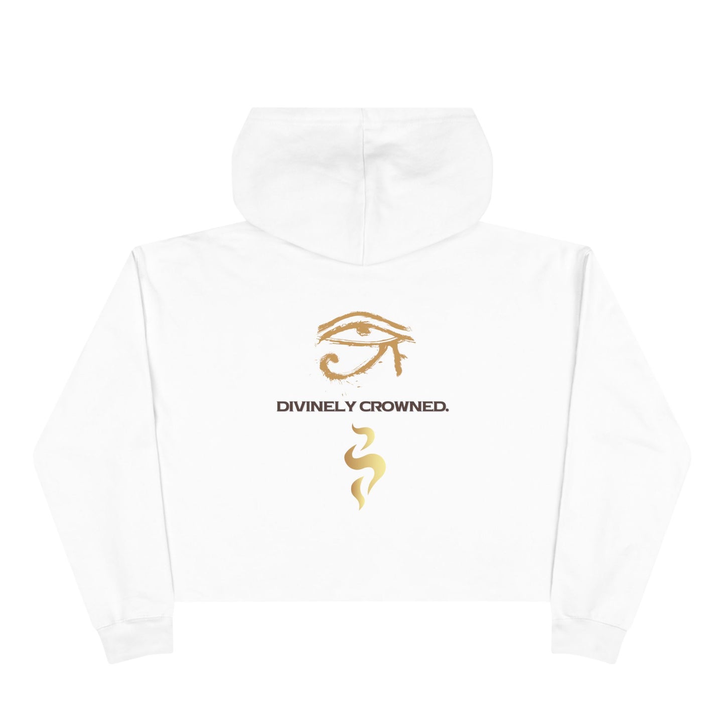 Queen Nefertiti Crop Hoodie — "Legacy Lives Through Me" Egyptian Goddess Graphic