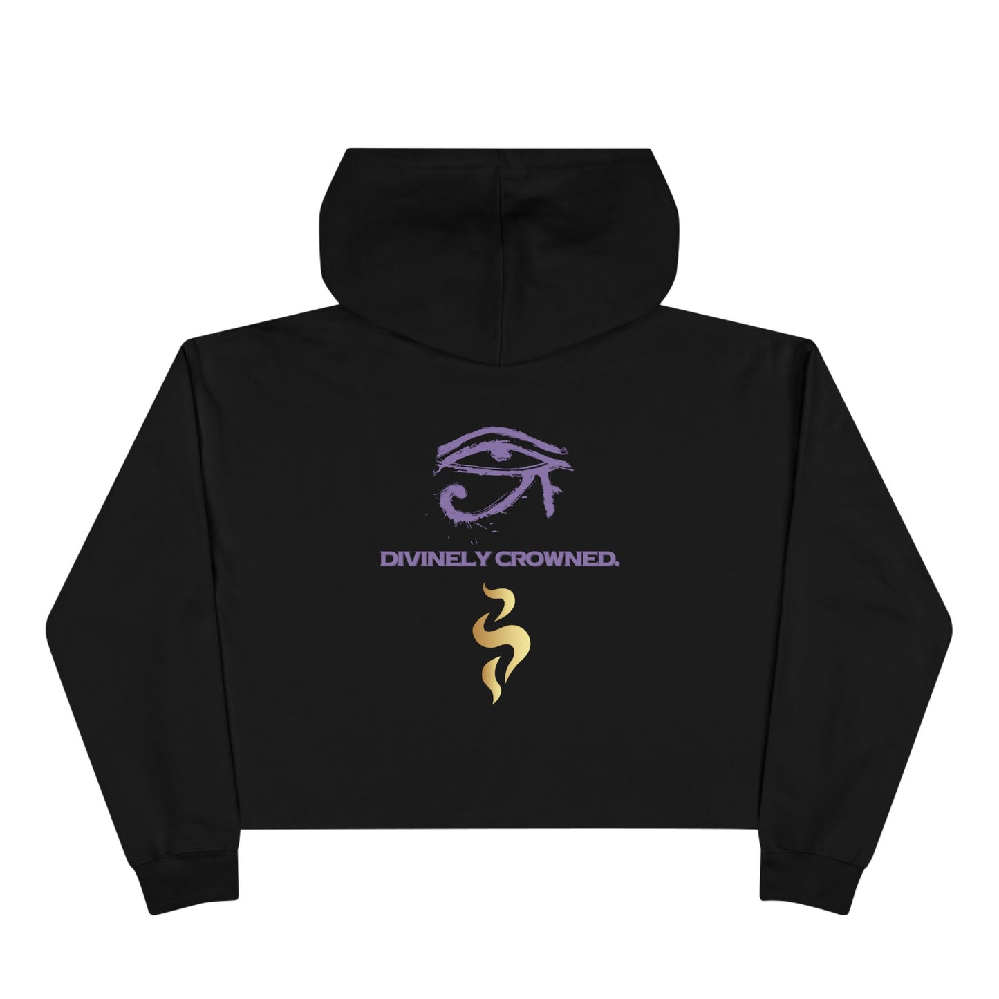 Queen Nefertiti Crop Hoodie — "Legacy Lives Through Me" Egyptian Goddess Graphic