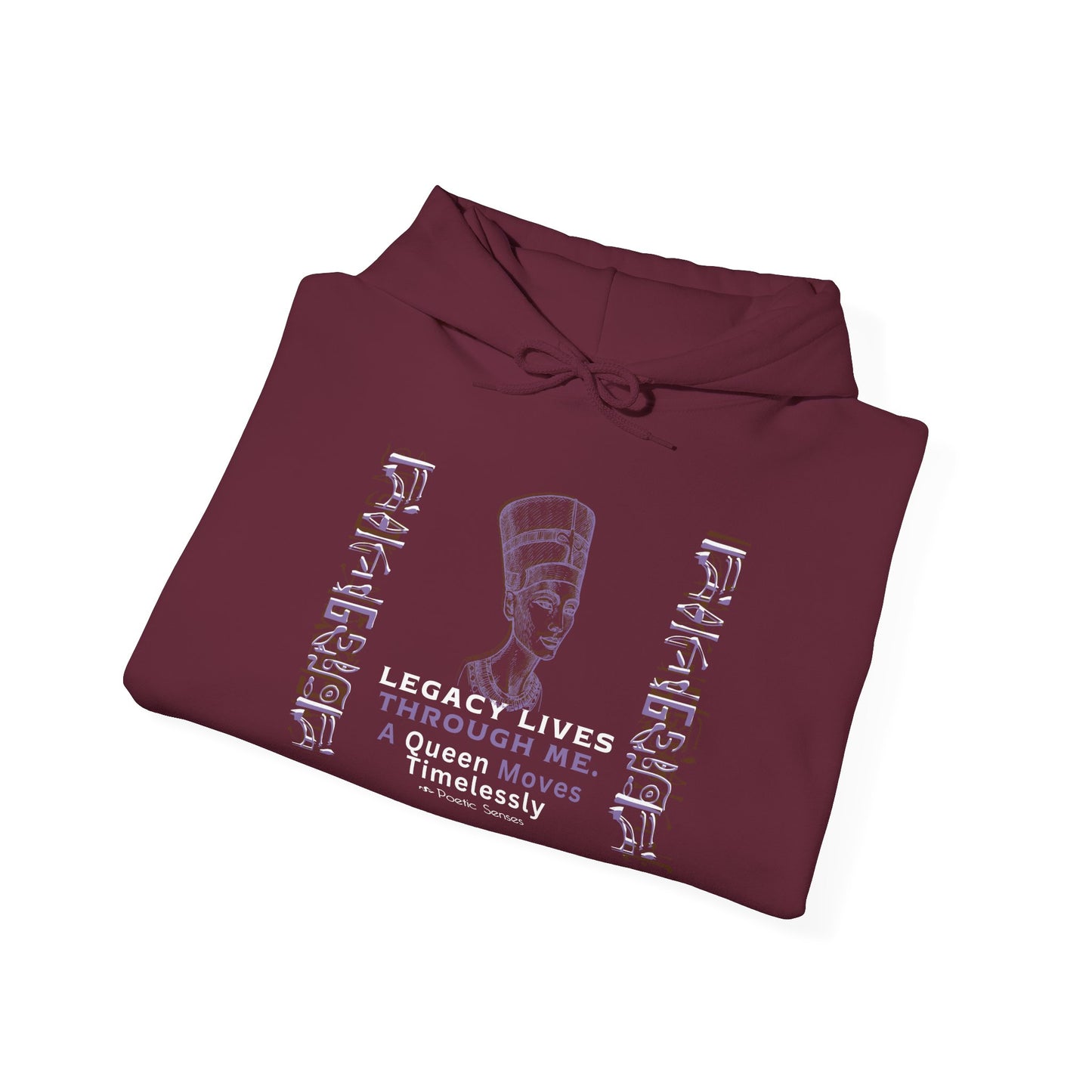 Divinely Crowned Queen Hoodie – Legacy, Power & Timeless Love | Inspirational Hoodie | Poetic Senses