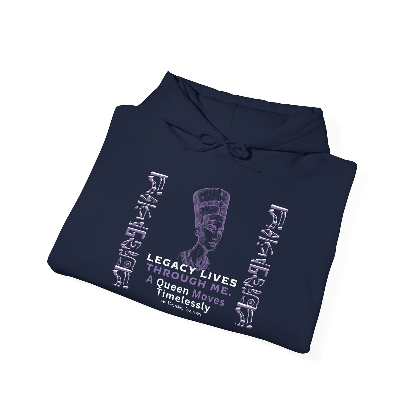Divinely Crowned Queen Hoodie – Legacy, Power & Timeless Love | Inspirational Hoodie | Poetic Senses