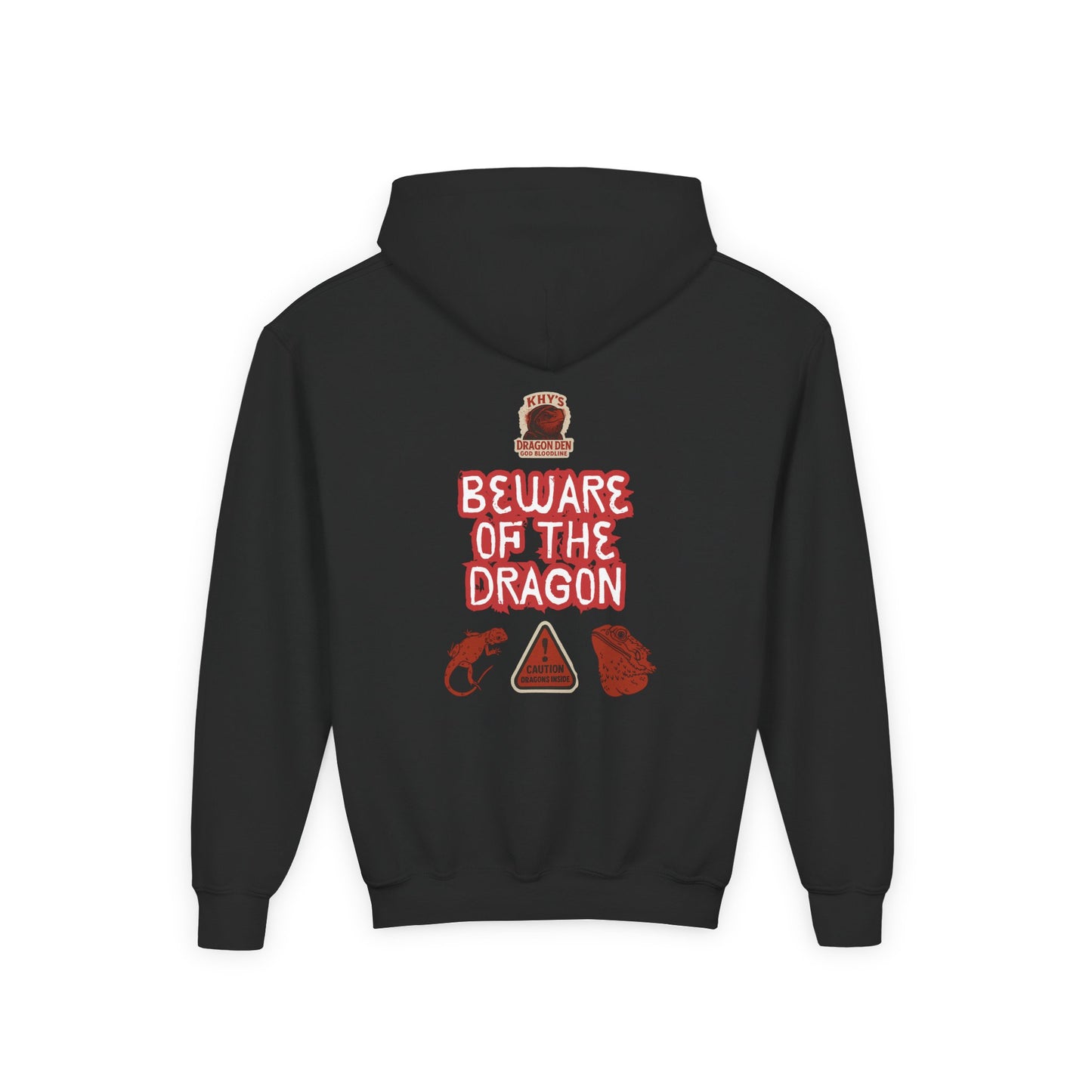 🐲 Beware of the Dragon Youth Hoodie — 'Khy's Dragon Den' God Bloodline Pullover
