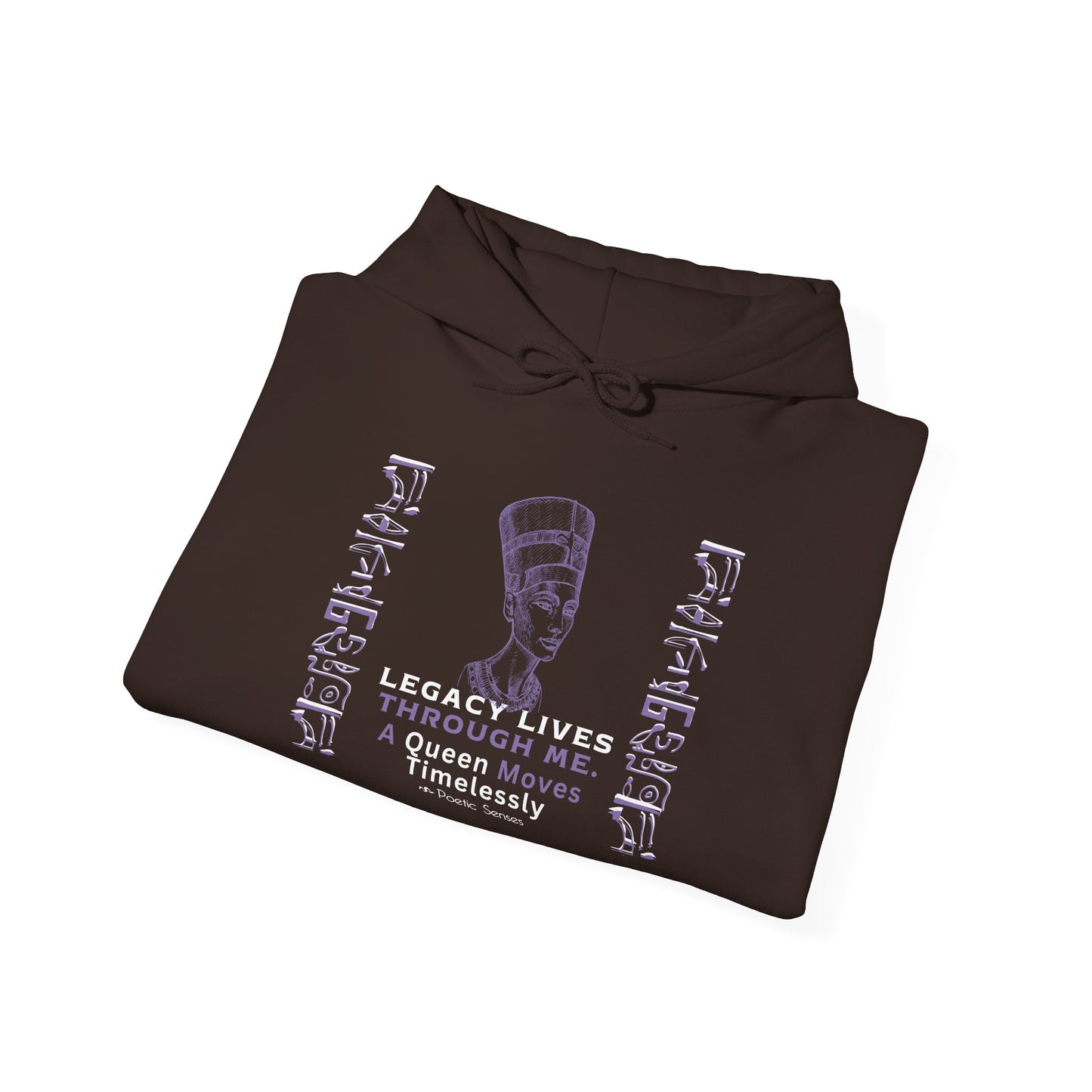 Divinely Crowned Queen Hoodie – Legacy, Power & Timeless Love | Inspirational Hoodie | Poetic Senses
