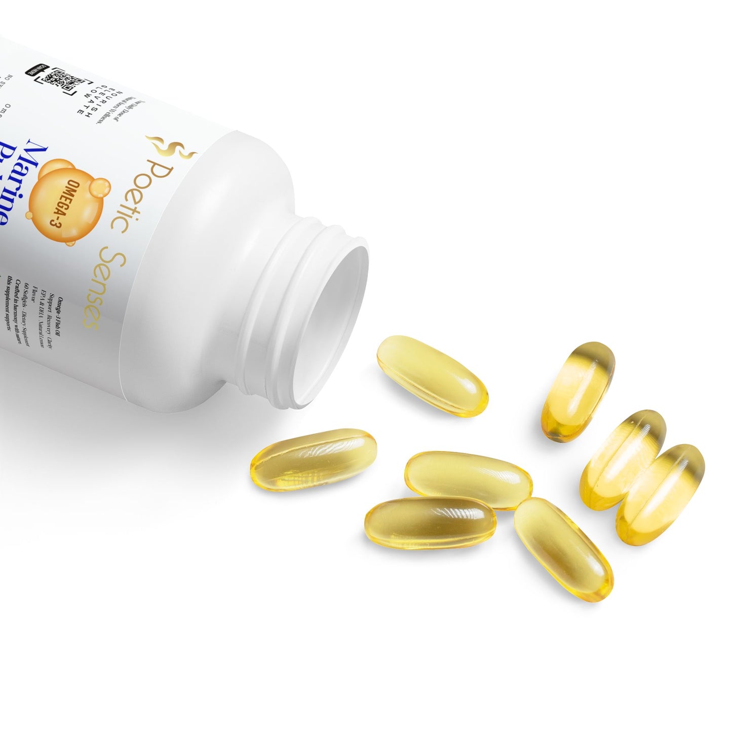 Marine Pulse Omega-3 Fish Oil Supplement (60 Softgels)