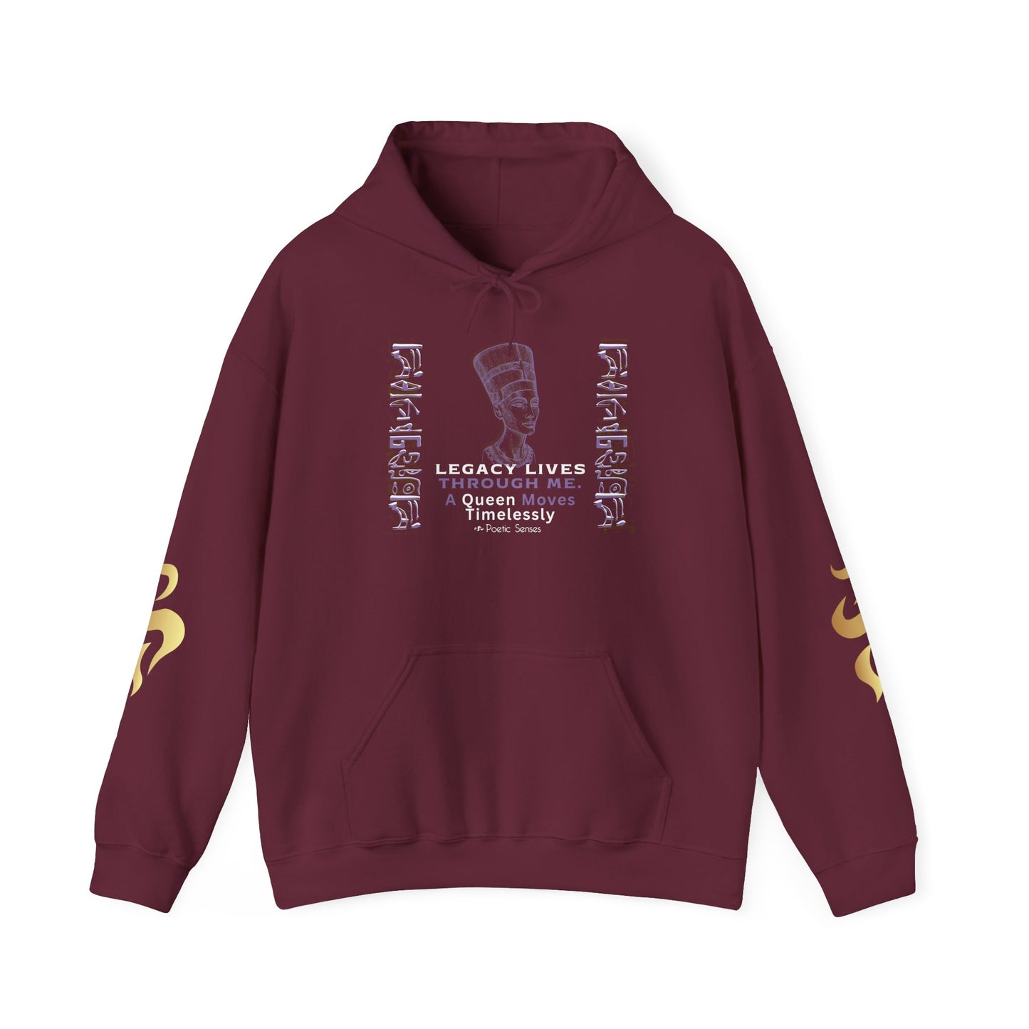 Divinely Crowned Queen Hoodie – Legacy, Power & Timeless Love | Inspirational Hoodie | Poetic Senses