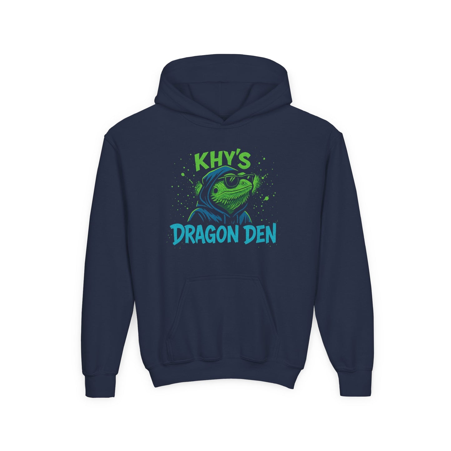 Youth Dragon Keeper Hoodie — 'Khy's Dragon Den' Neon Dragon Keeper Pullover
