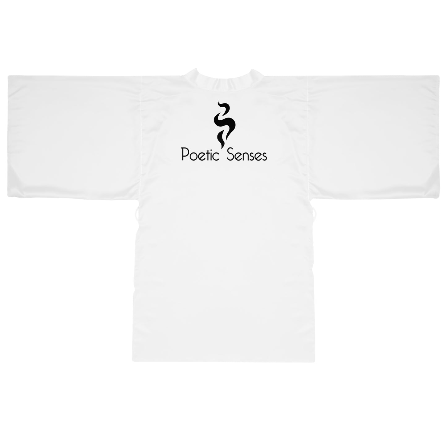 Poetic Senses White Kimono Robe — Long Sleeve Lounge Wrap
