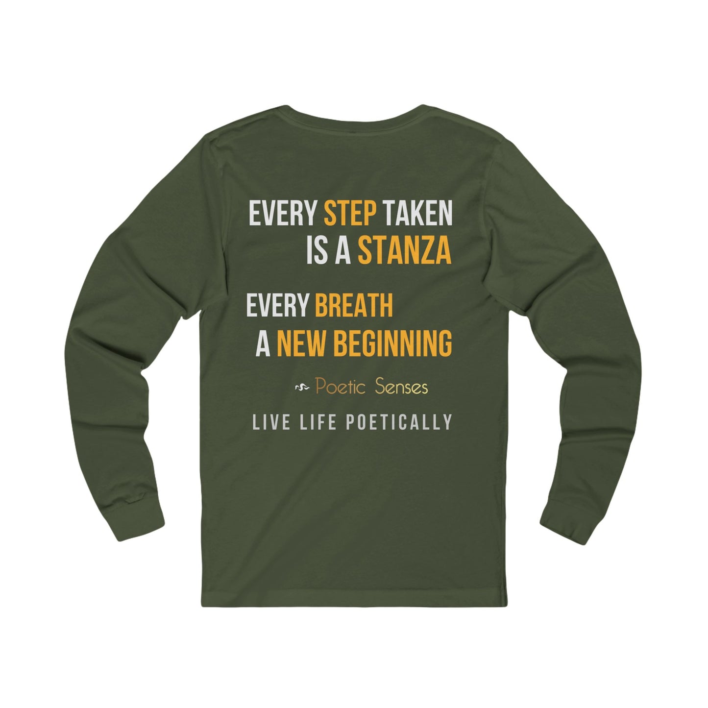 Poetic Senses Poetry In Motion Long Sleeve Tee — Poetic Inspirational graphic shirt