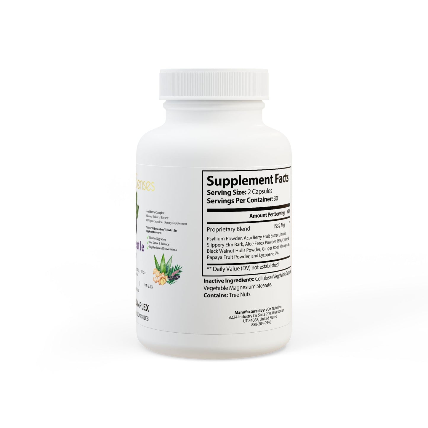 Berry Gentle Flow™ Acai Berry Complex Supplement (60 Capsules)