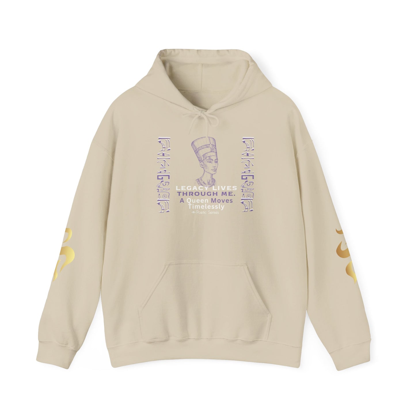 Divinely Crowned Queen Hoodie – Legacy, Power & Timeless Love | Inspirational Hoodie | Poetic Senses