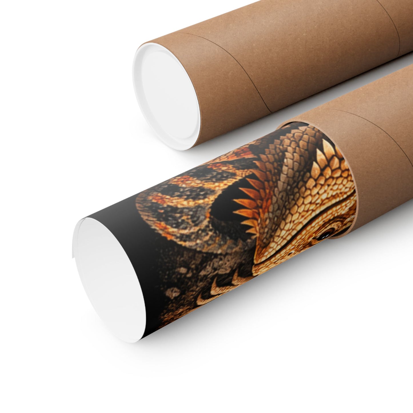 Bearded Dragon Poster — "Khy's Dragon Den" Matte Vertical Reptile Wall Art
