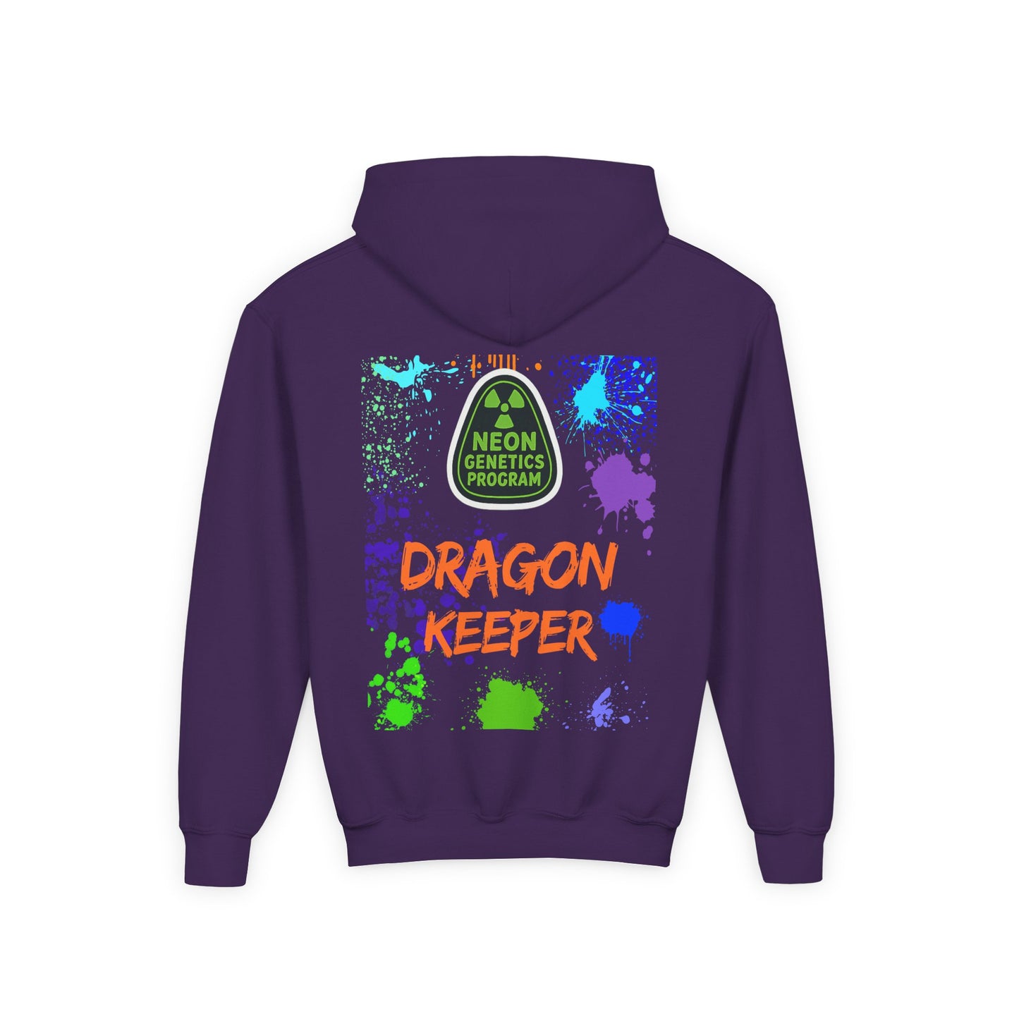 Youth Dragon Keeper Hoodie — 'Khy's Dragon Den' Neon Dragon Keeper Pullover