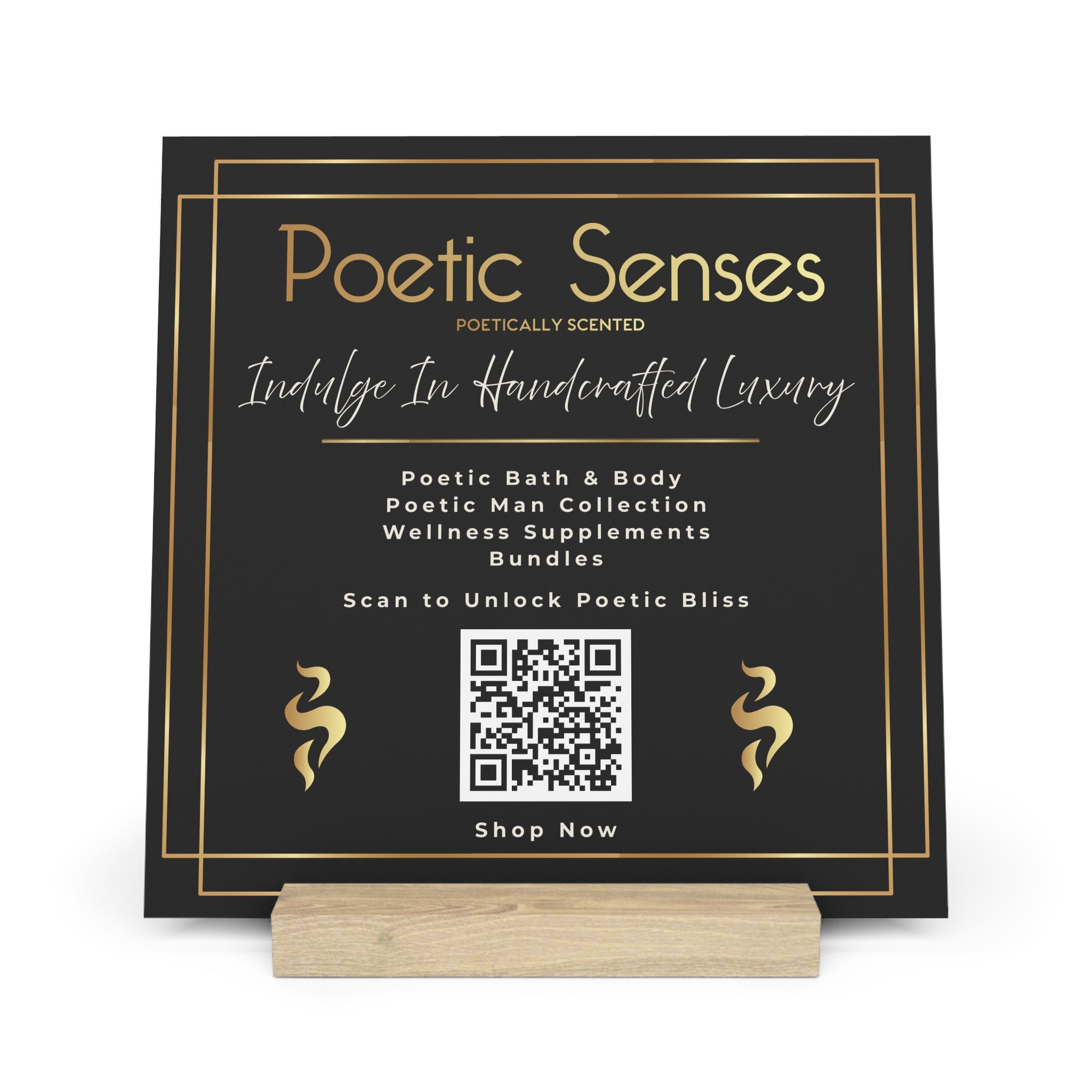 Private Consultant Custom Table Top 10 x 10 Menu – PoeticSenses