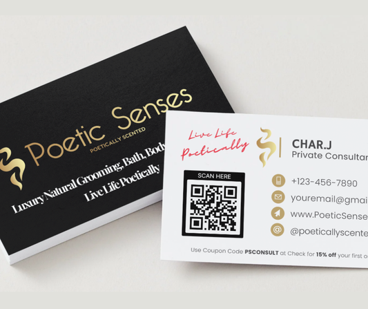 Poetic Senses Private Consultant Custom Business Cards