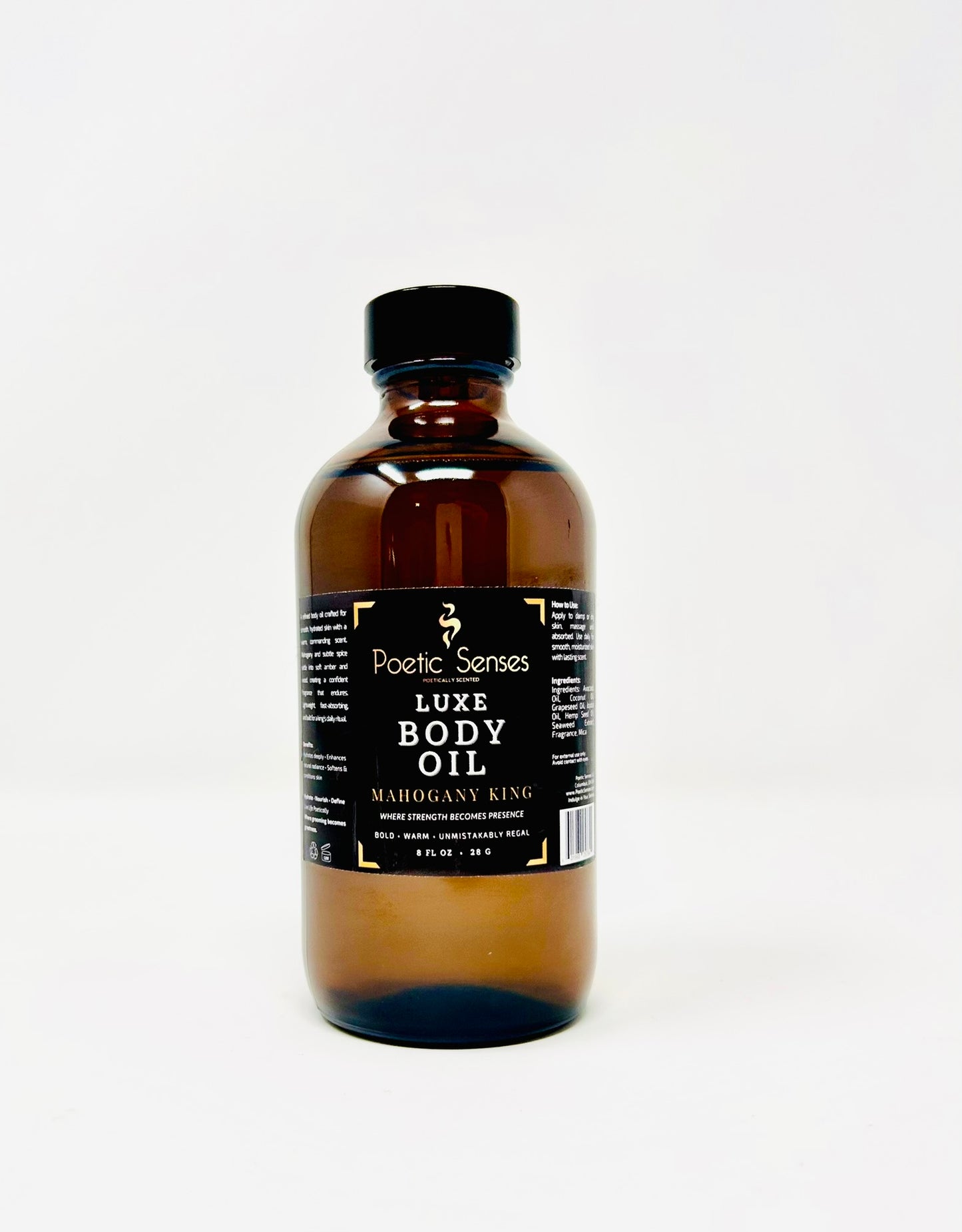 Poetic Senses Luxe Body Oils – Poetic Man – 8 oz