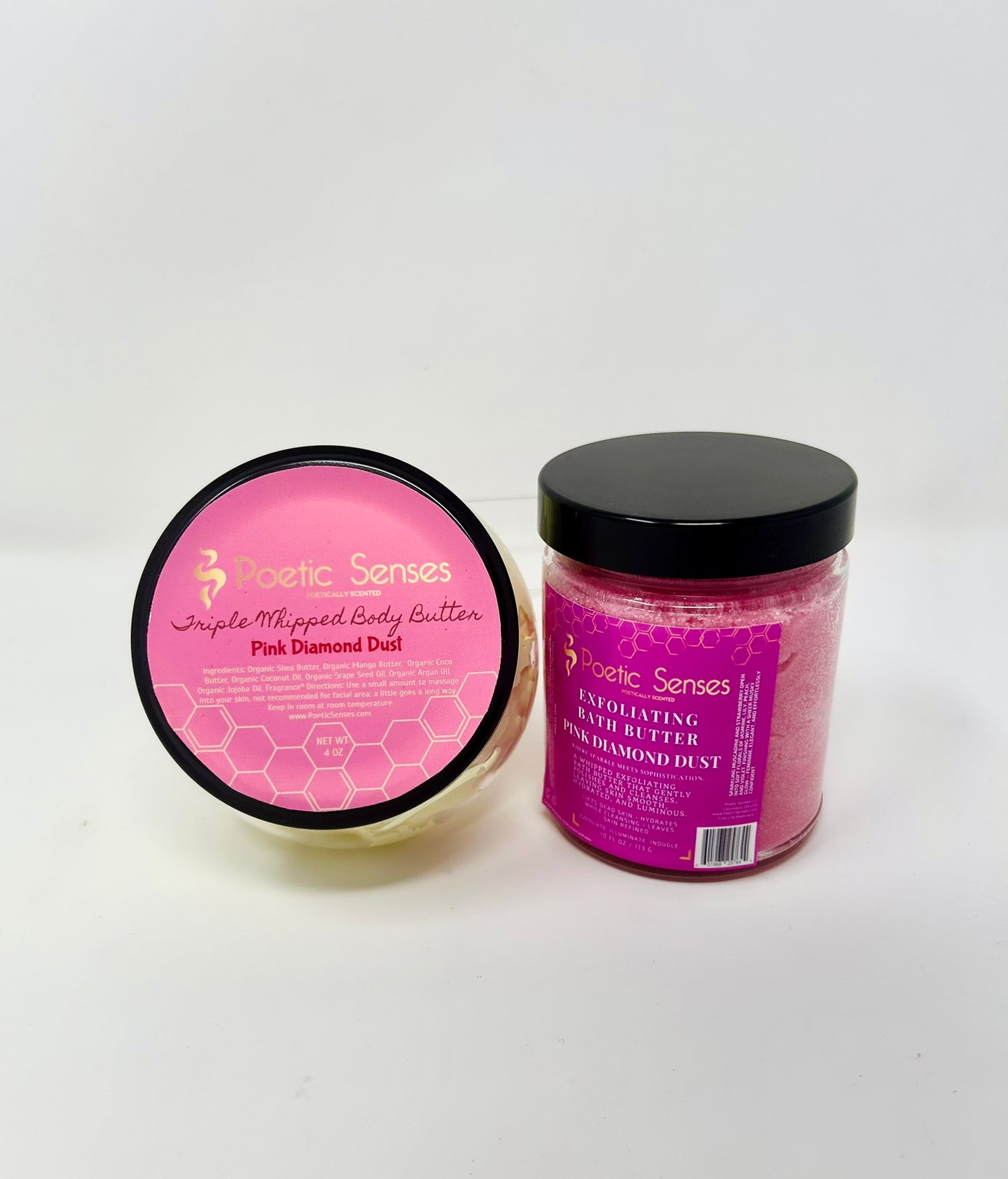 Poetic Senses Shower Duo – Exfoliating Bath Butter + Triple Whipped Body Butter