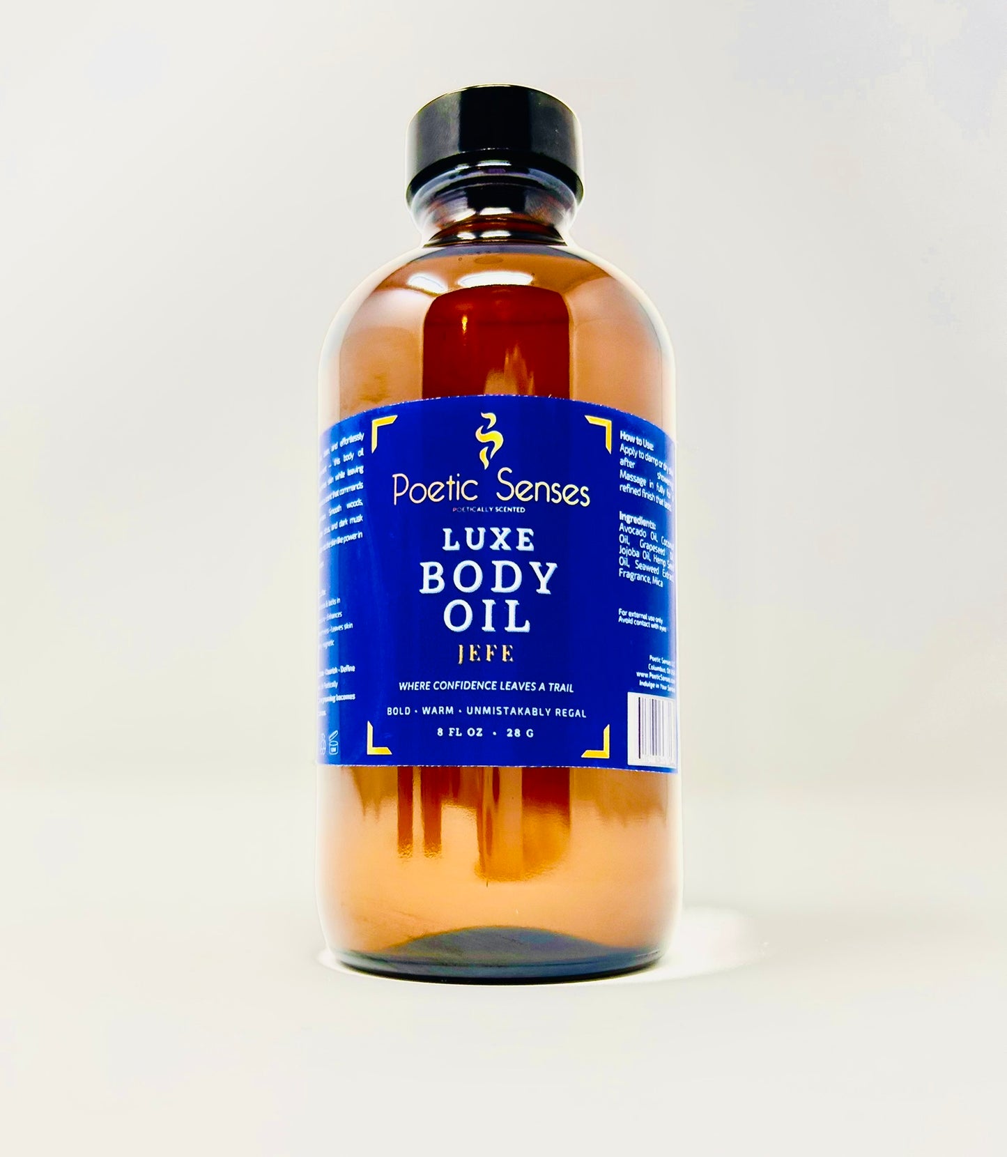 Poetic Senses Luxe Body Oils – Poetic Man – 8 oz