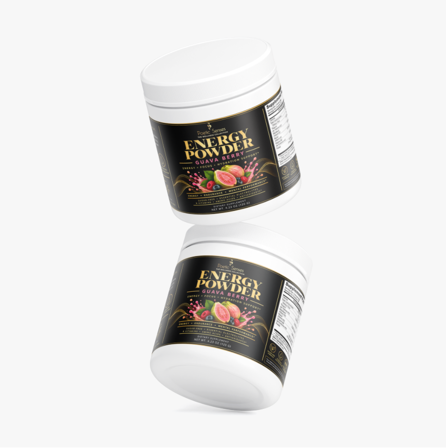 Energy Powder – Guava Berry | Caffeine + L-Theanine, Electrolytes & B Vitamins