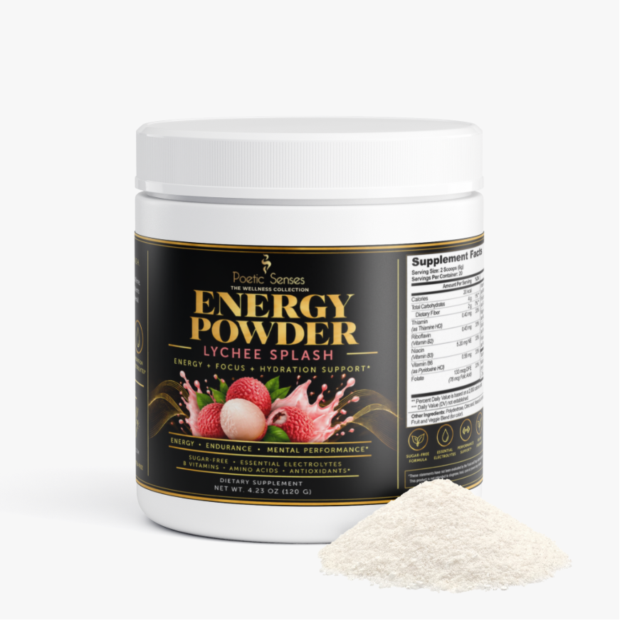 Energy Powder – Guava Berry | Caffeine + L-Theanine, Electrolytes & B Vitamins