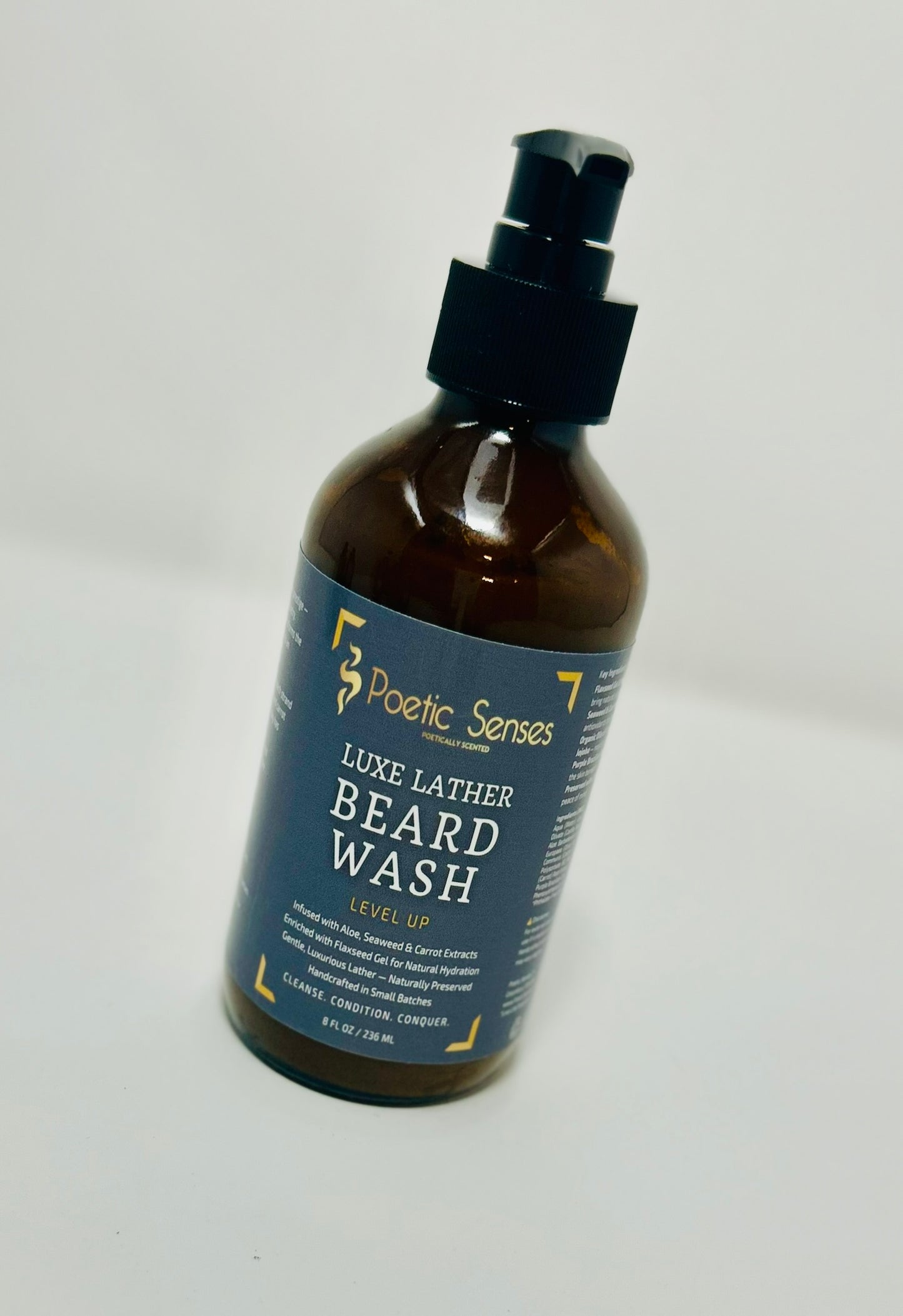 Poetic Senses Luxe Lather Beard Wash | 8 oz | Poetic Man