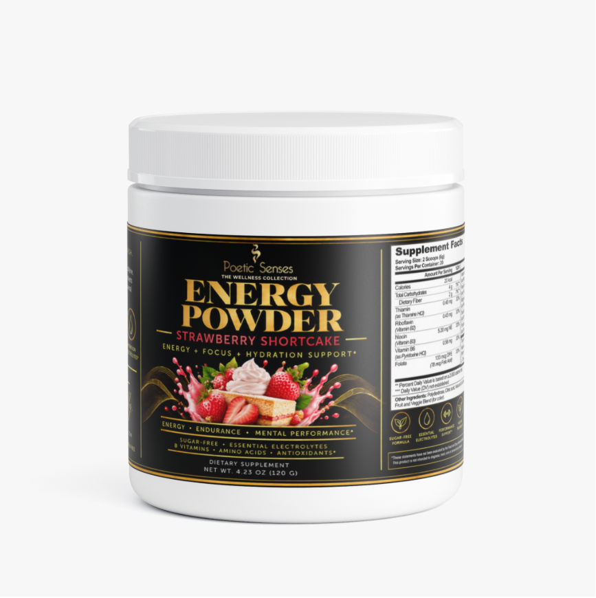 Energy Powder – Guava Berry | Caffeine + L-Theanine, Electrolytes & B Vitamins