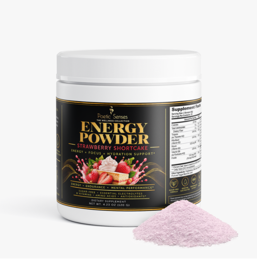 Energy Powder – Guava Berry | Caffeine + L-Theanine, Electrolytes & B Vitamins